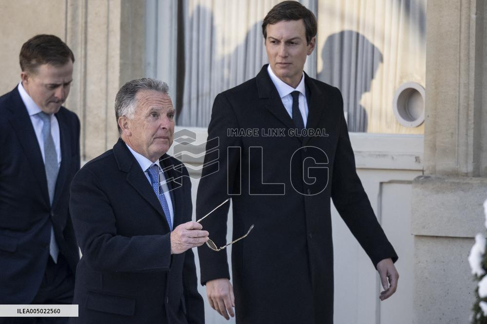 President Macron Welcomes Steve Witkoff And Jared Kushner - Paris