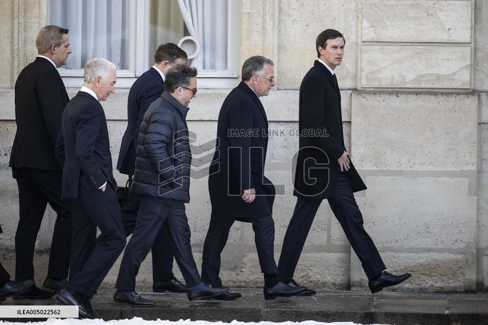 President Macron Welcomes Steve Witkoff And Jared Kushner - Paris