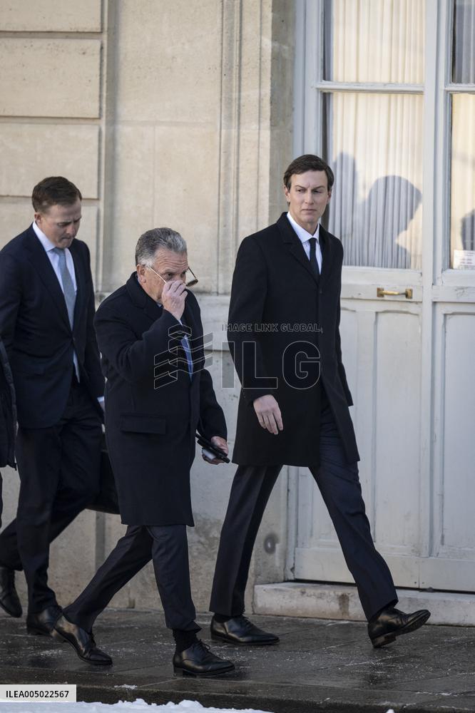 President Macron Welcomes Steve Witkoff And Jared Kushner - Paris