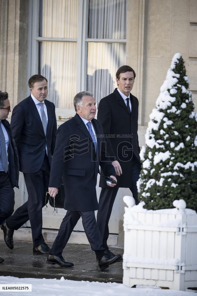 President Macron Welcomes Steve Witkoff And Jared Kushner - Paris