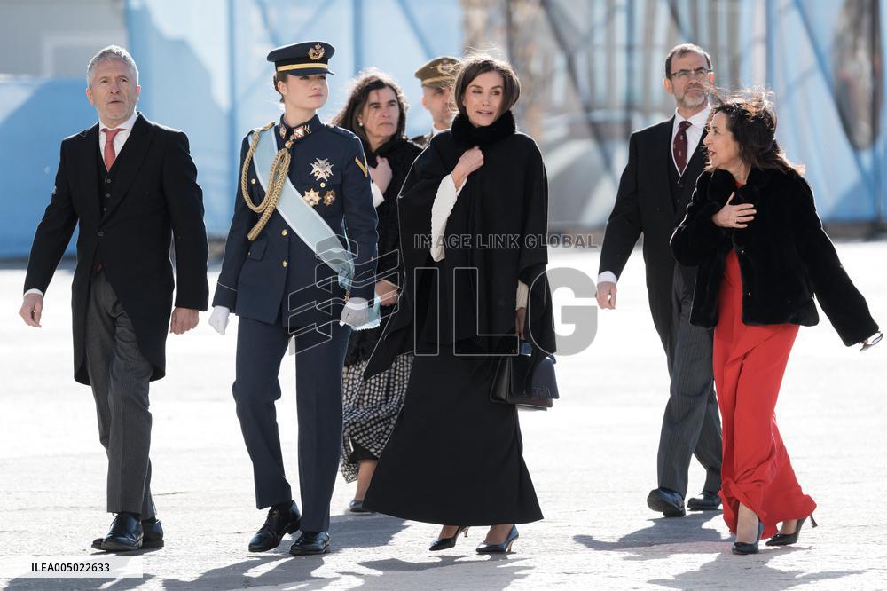 Royals At The Military Easter At The Royal Palace - Madrid