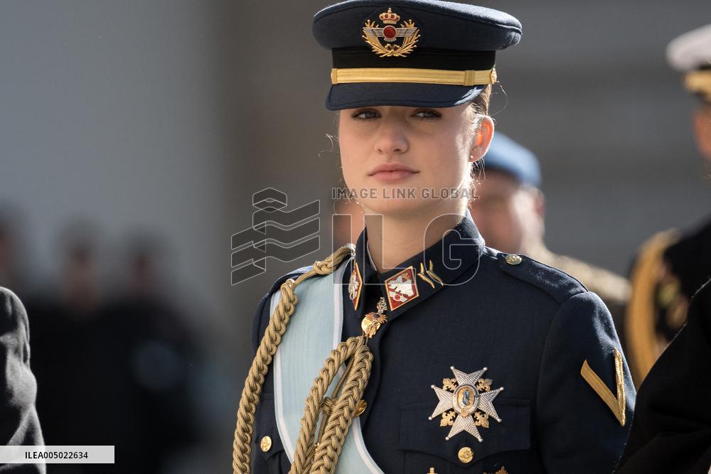 Royals At The Military Easter At The Royal Palace - Madrid