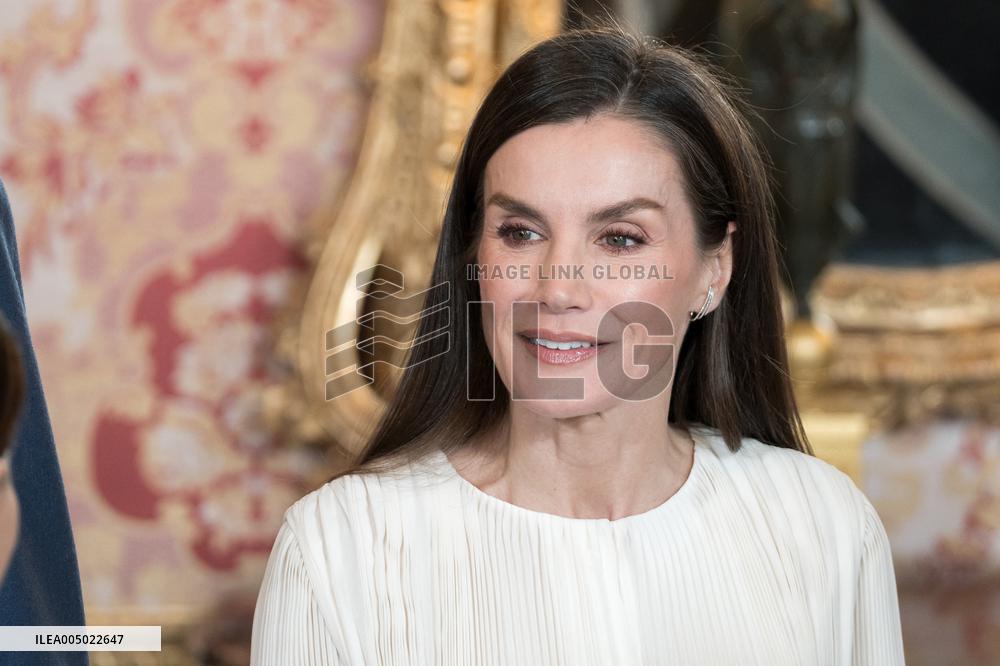 Royals At The Military Easter At The Royal Palace - Madrid