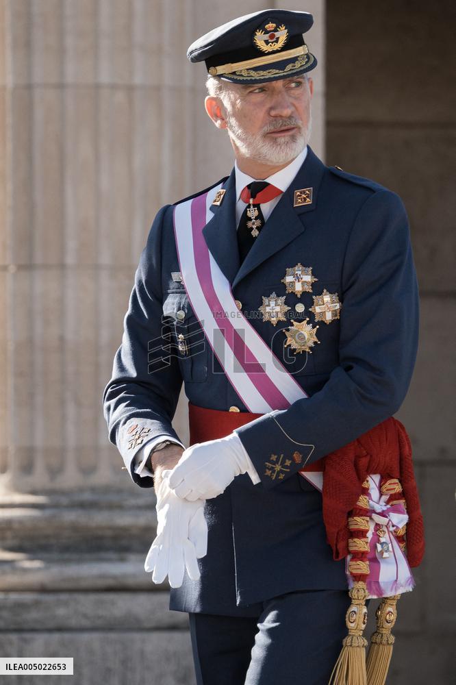Royals At The Military Easter At The Royal Palace - Madrid
