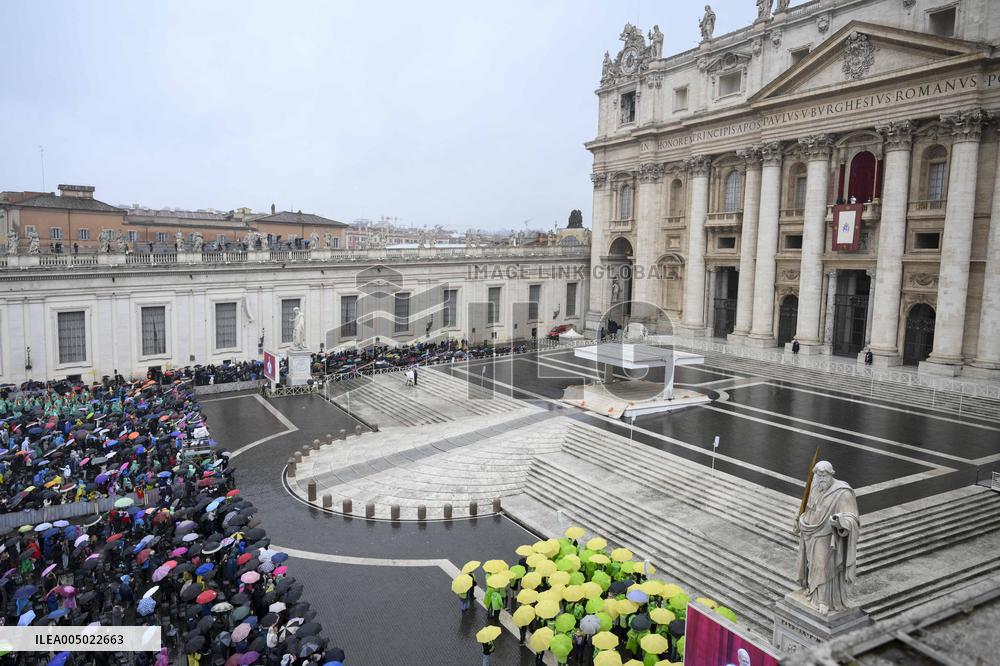 Pope Leo XIV Prays The Angelus - Vatican