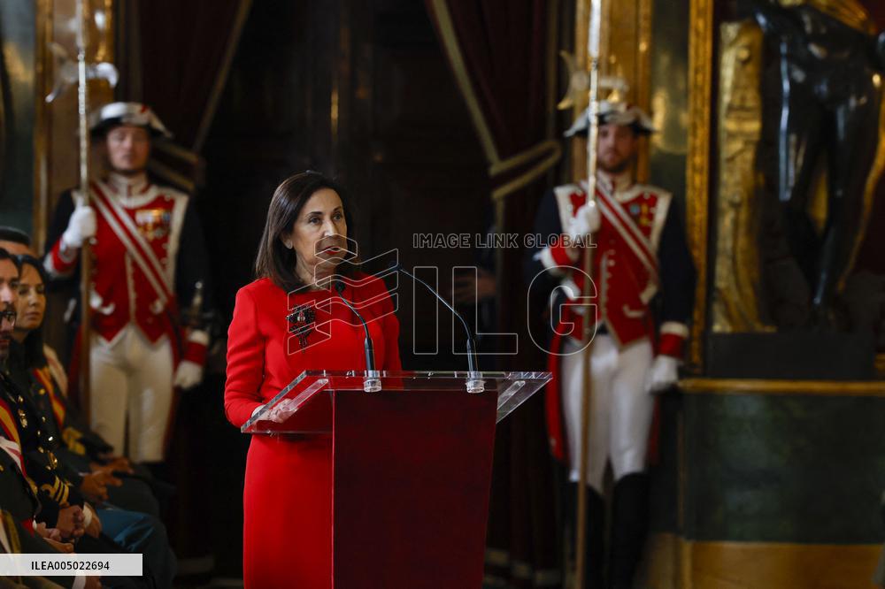 Royals At The Military Easter At The Royal Palace - Madrid