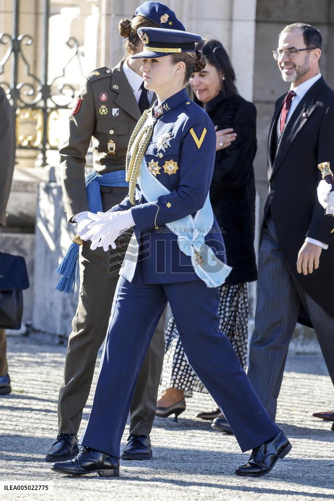 Royals At The Military Easter At The Royal Palace - Madrid