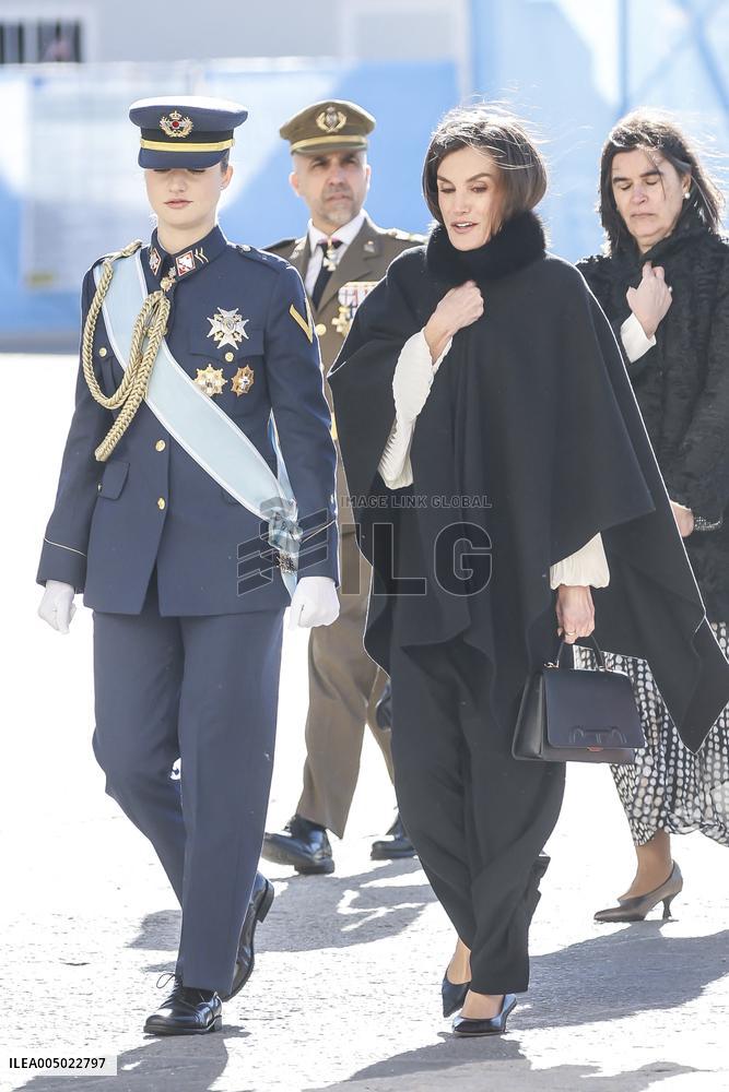 Royals At The Military Easter At The Royal Palace - Madrid
