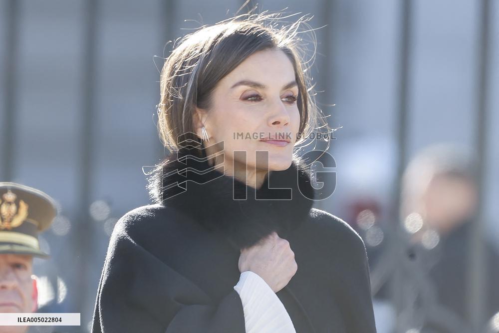 Royals At The Military Easter At The Royal Palace - Madrid