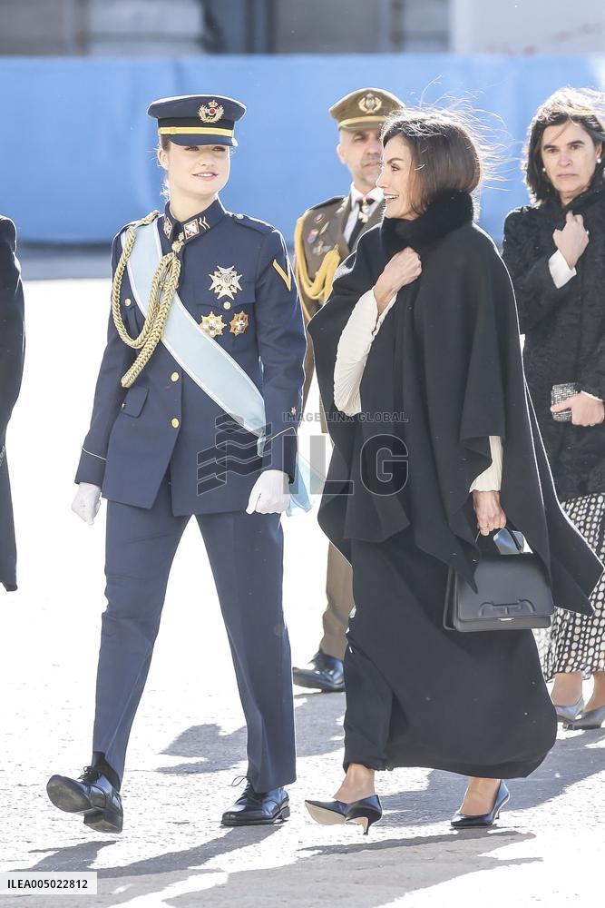Royals At The Military Easter At The Royal Palace - Madrid