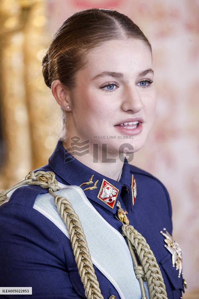 Royals At The Military Easter At The Royal Palace - Madrid