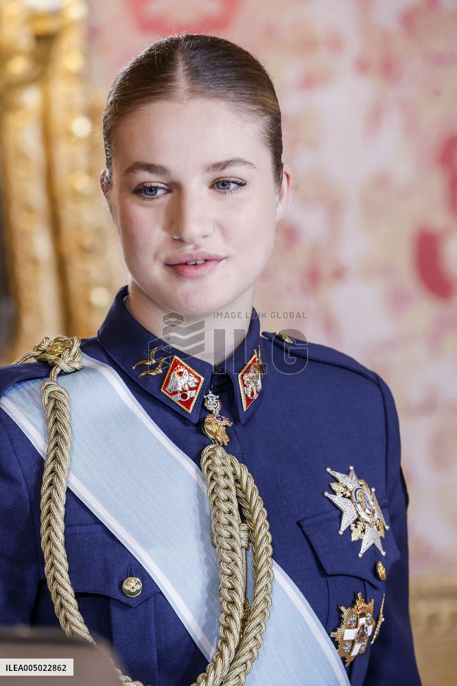 Royals At The Military Easter At The Royal Palace - Madrid