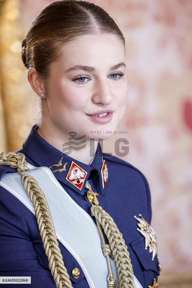 Royals At The Military Easter At The Royal Palace - Madrid