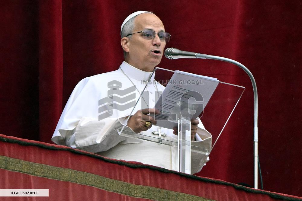 Pope Leo XIV Prays The Angelus - Vatican