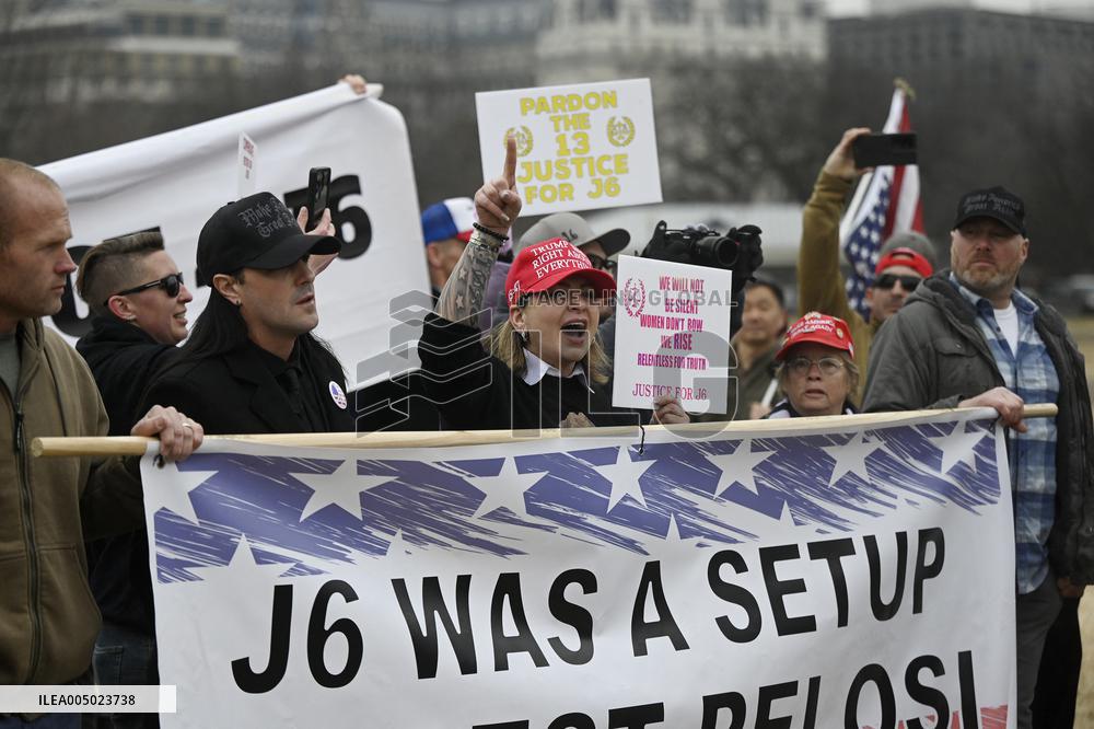 Prominent January 6 defendants march to the US Capitol to mark 5 years since attack