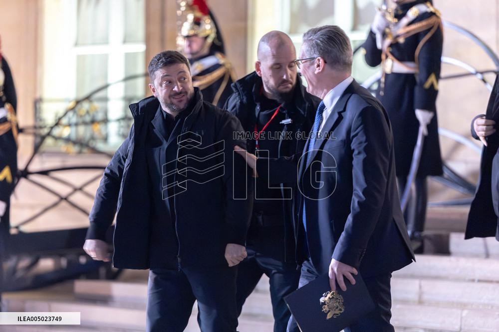 End of Coalition of The Willing Summit on Security Guarantees for Ukraine - Arrivals - Paris AJ