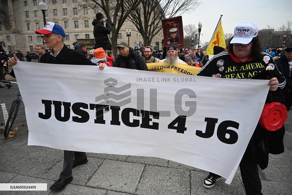 Prominent January 6 defendants march to the US Capitol to mark 5 years since attack
