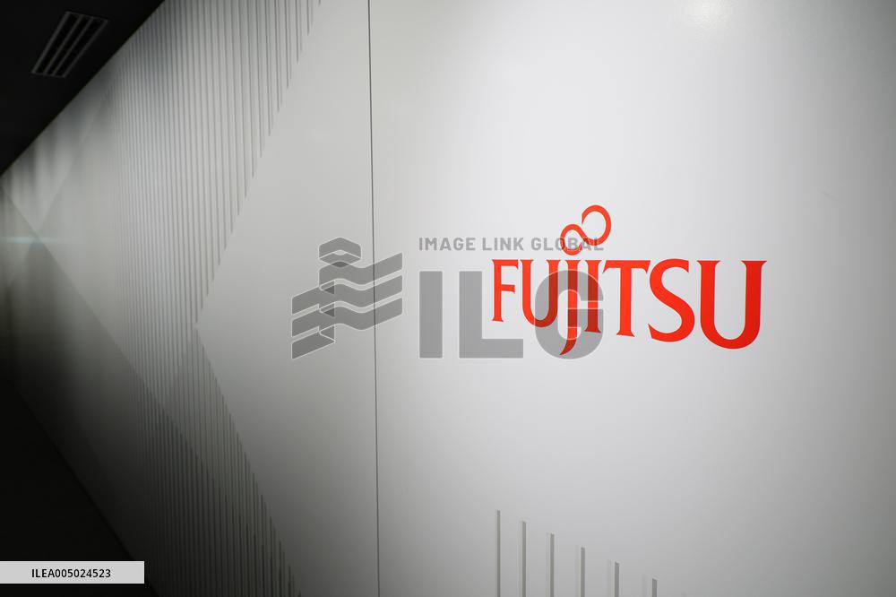 Fujitsu signage and logo