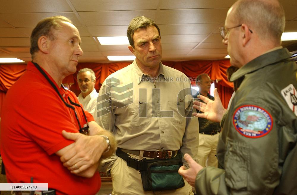 Tom Selleck Aboard USS Ronald Reagan