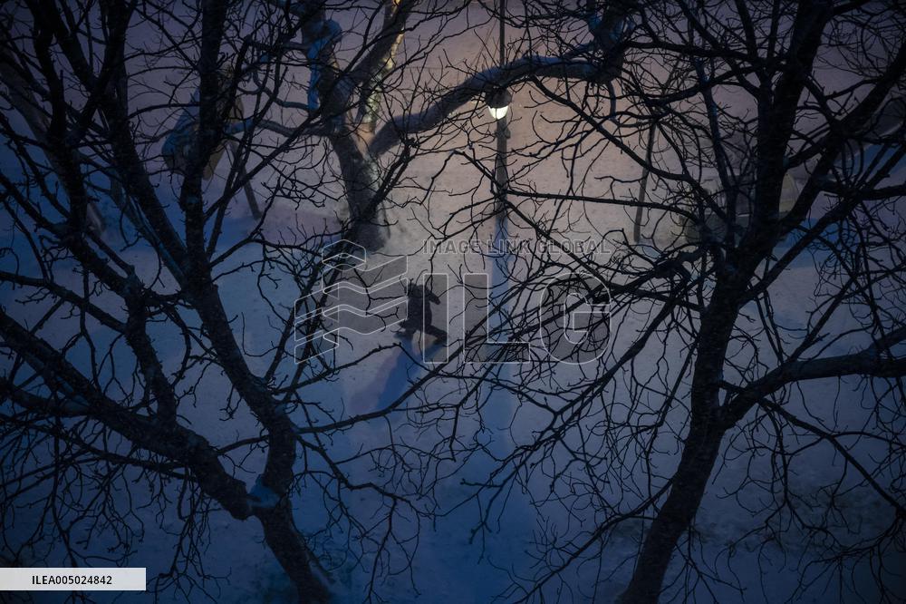 Snowfall Blankets Paris - France