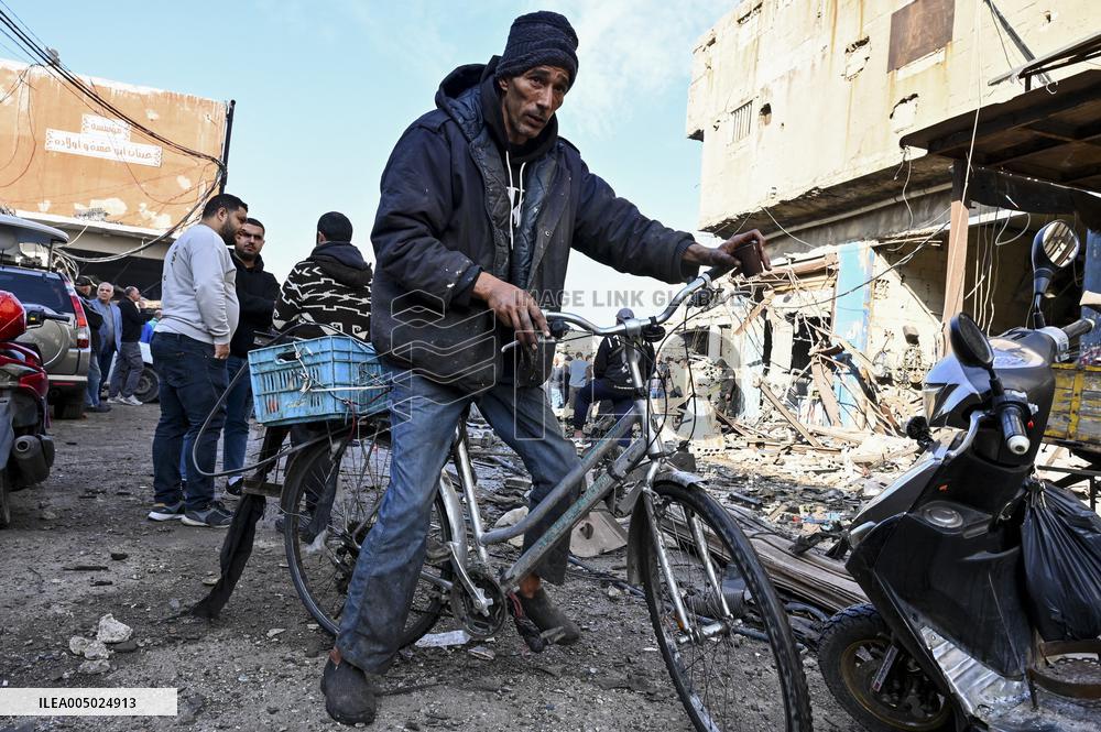 Israeli Strike Hits Sidon Lebanon