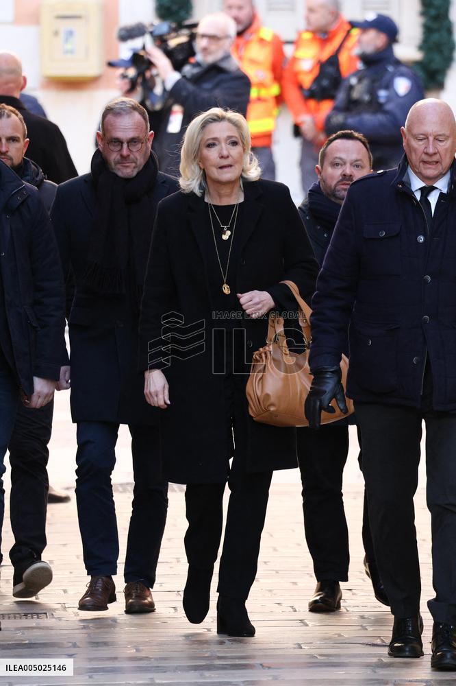 Marine Le Pen At Brigitte Bardot Funeral - Saint-Tropez