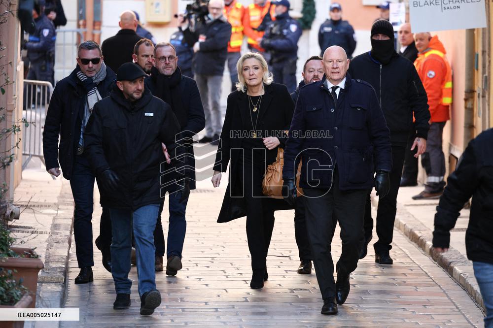 Marine Le Pen At Brigitte Bardot Funeral - Saint-Tropez