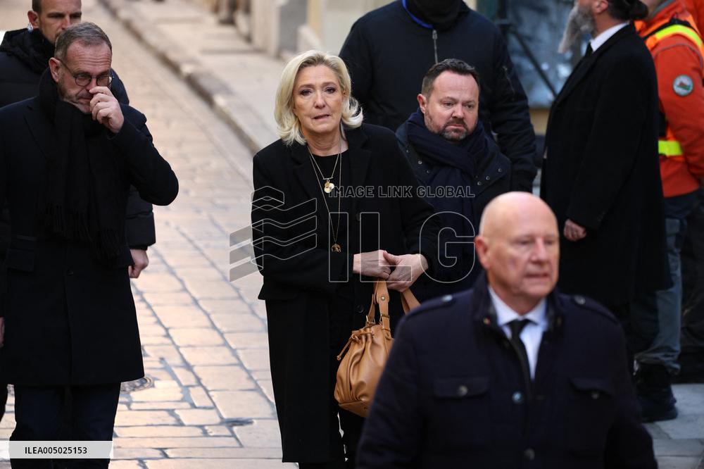 Marine Le Pen At Brigitte Bardot Funeral - Saint-Tropez
