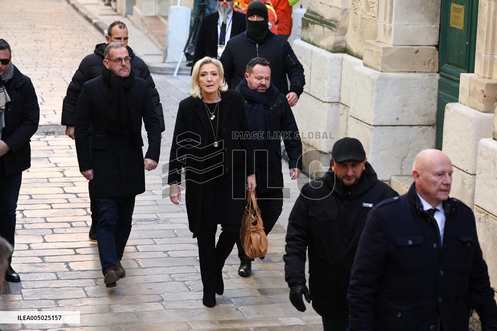 Marine Le Pen At Brigitte Bardot Funeral - Saint-Tropez