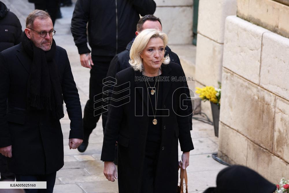 Marine Le Pen At Brigitte Bardot Funeral - Saint-Tropez
