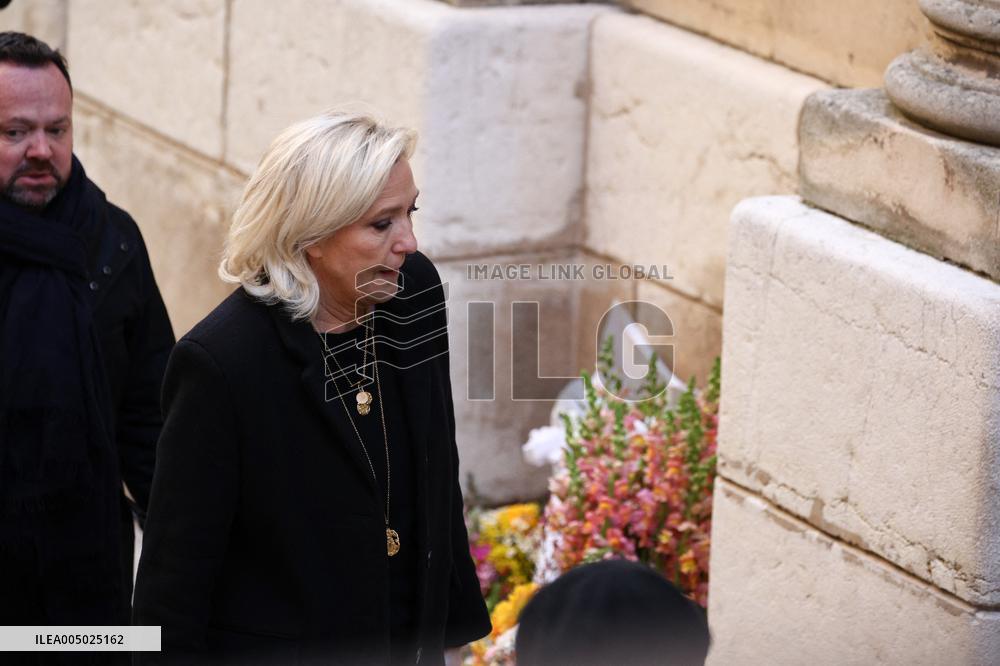 Marine Le Pen At Brigitte Bardot Funeral - Saint-Tropez