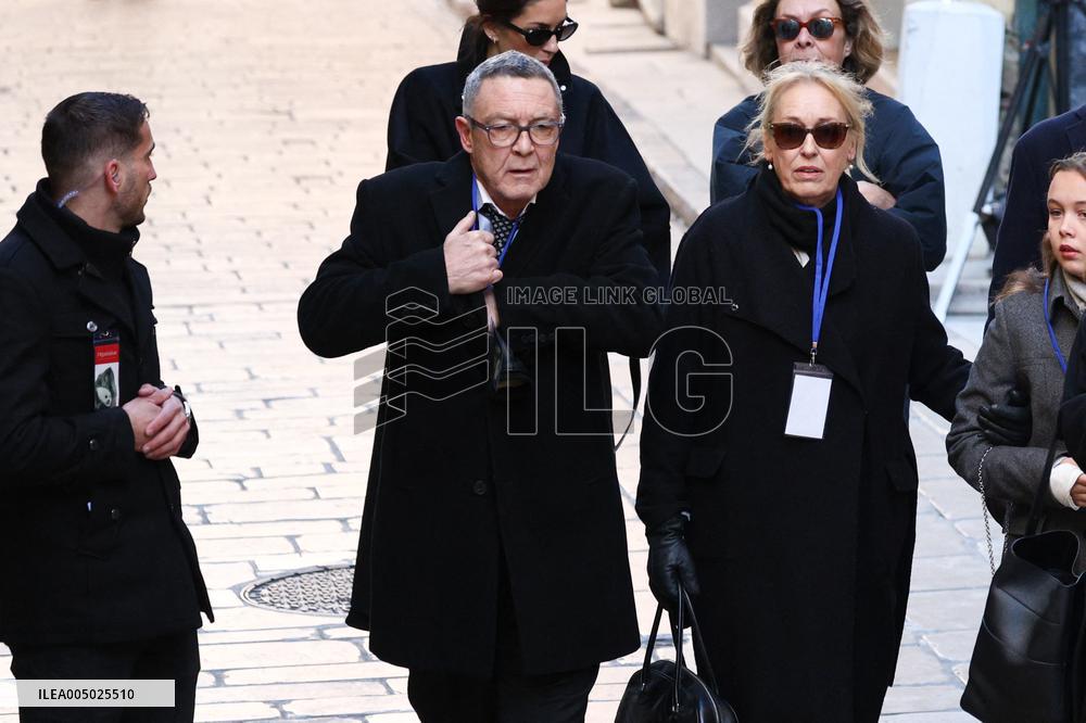 Nicolas Charrier And Family At Brigitte Bardot Funeral - Saint-Tropez
