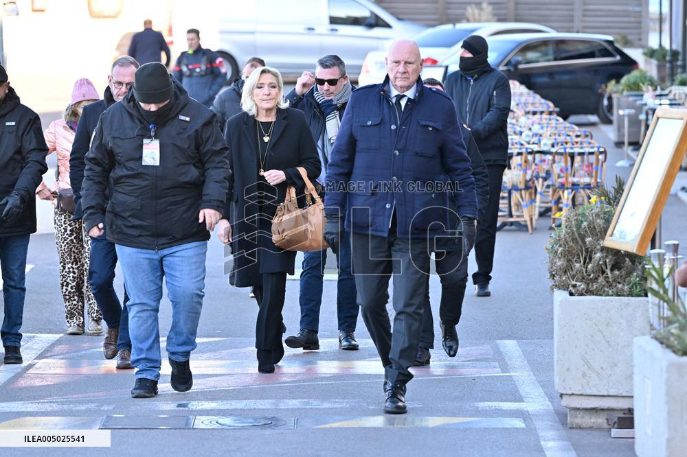 Marine Le Pen At Brigitte Bardot Funeral - Saint-Tropez