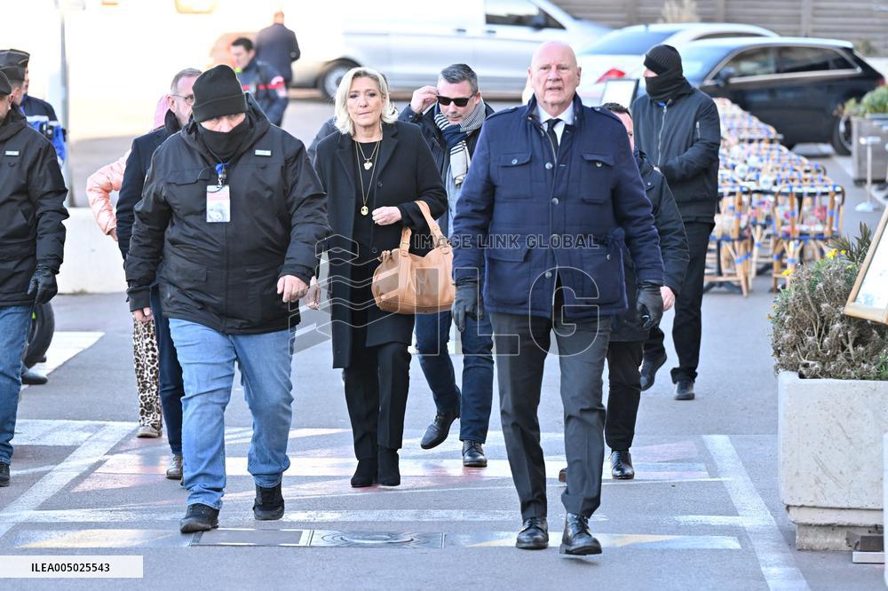 Marine Le Pen At Brigitte Bardot Funeral - Saint-Tropez