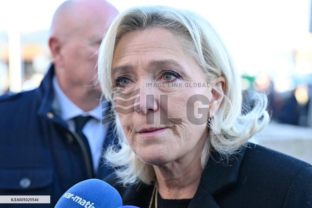 Marine Le Pen At Brigitte Bardot Funeral - Saint-Tropez