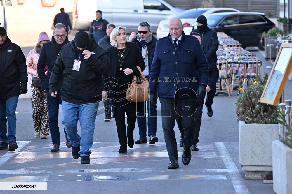 Marine Le Pen At Brigitte Bardot Funeral - Saint-Tropez