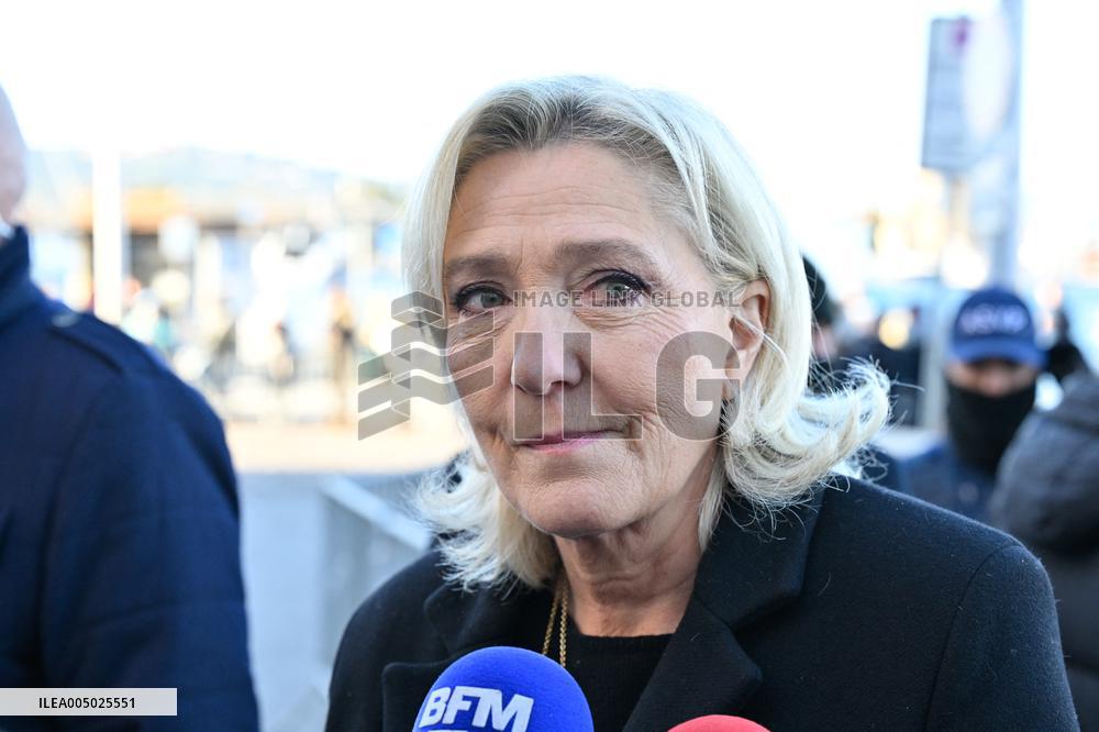 Marine Le Pen At Brigitte Bardot Funeral - Saint-Tropez