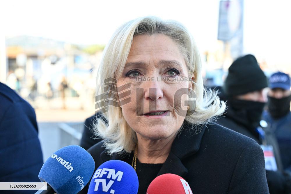 Marine Le Pen At Brigitte Bardot Funeral - Saint-Tropez
