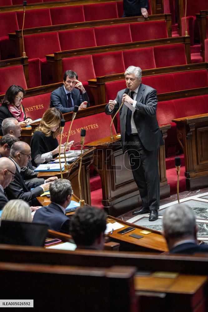 Session of Questions to the Government at The National Assembly - Paris AJ