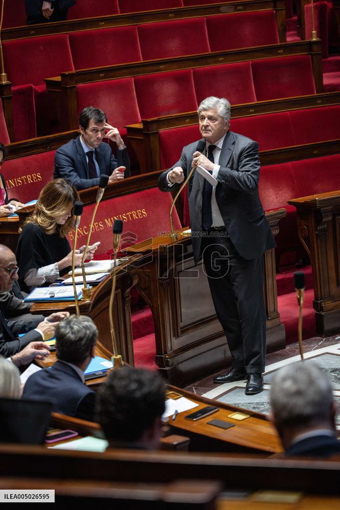 Session of Questions to the Government at The National Assembly - Paris AJ