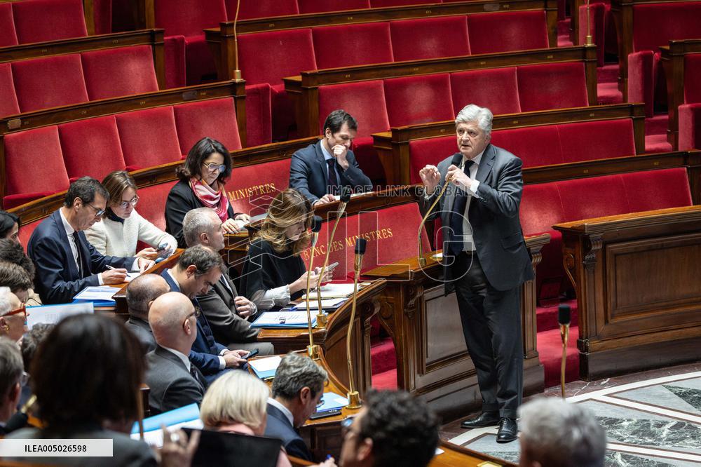 Session of Questions to the Government at The National Assembly - Paris AJ