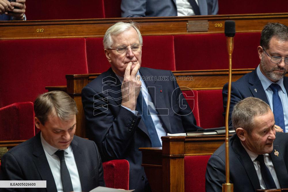 Session of Questions to the Government at The National Assembly - Paris AJ