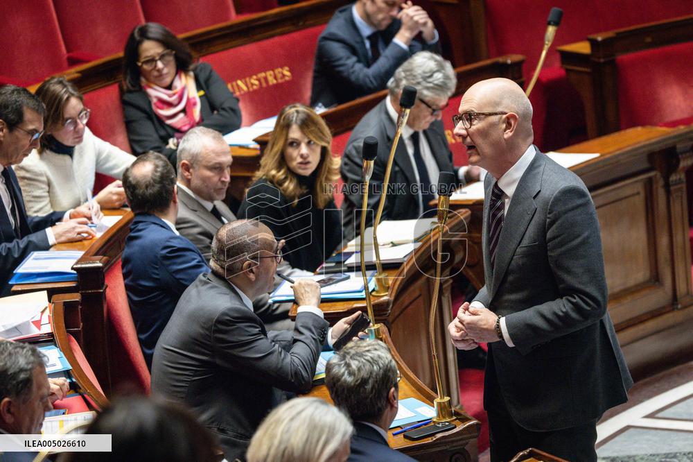 Session of Questions to the Government at The National Assembly - Paris AJ