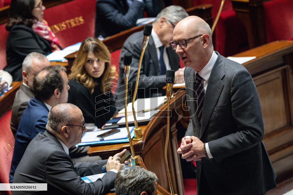 Session of Questions to the Government at The National Assembly - Paris AJ