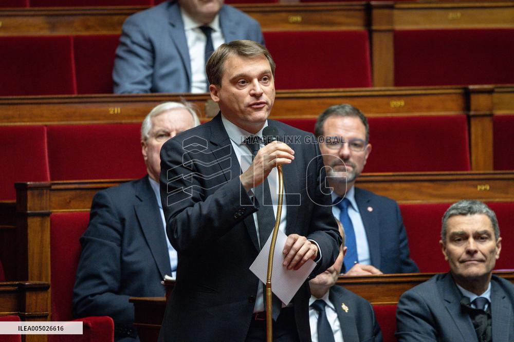 Session of Questions to the Government at The National Assembly - Paris AJ