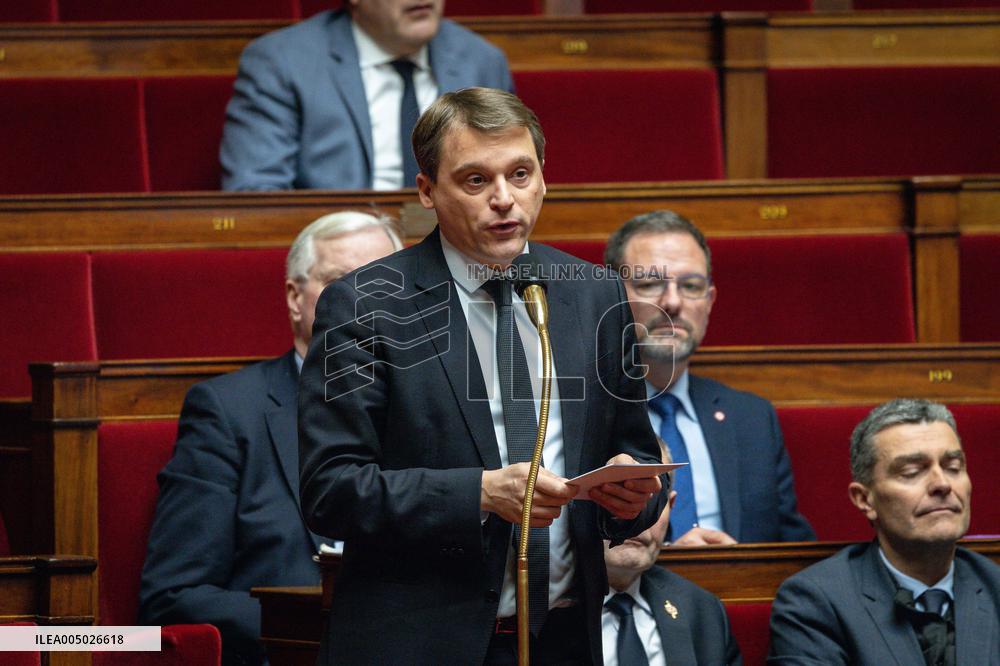 Session of Questions to the Government at The National Assembly - Paris AJ