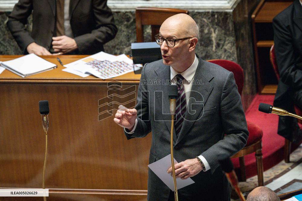 Session of Questions to the Government at The National Assembly - Paris AJ