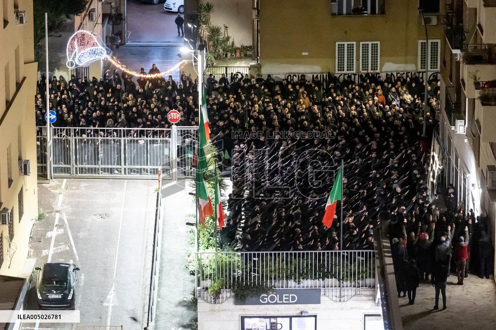 Roman Salute During the Annual Commemoration of Acca Larentia - Rome