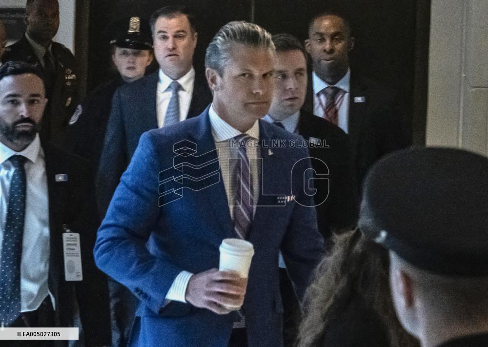 Hegseth Arrives on Capitol Hill