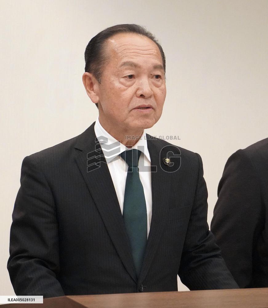 Japan defense minister in Okinawa